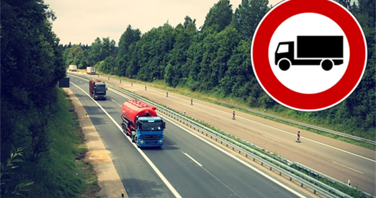 Catalonia: ban on heavy goods vehicles on national roads N-340 and N-240