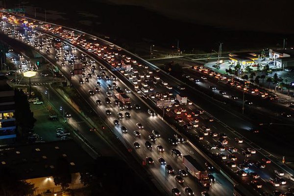 Traffic jams on the A7